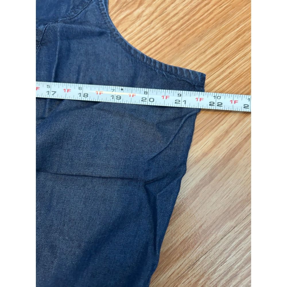 New with Tags Forever Audrey Sleeveless Plus Size Chambray Blouse size 14W C25 - Picture 5 of 7